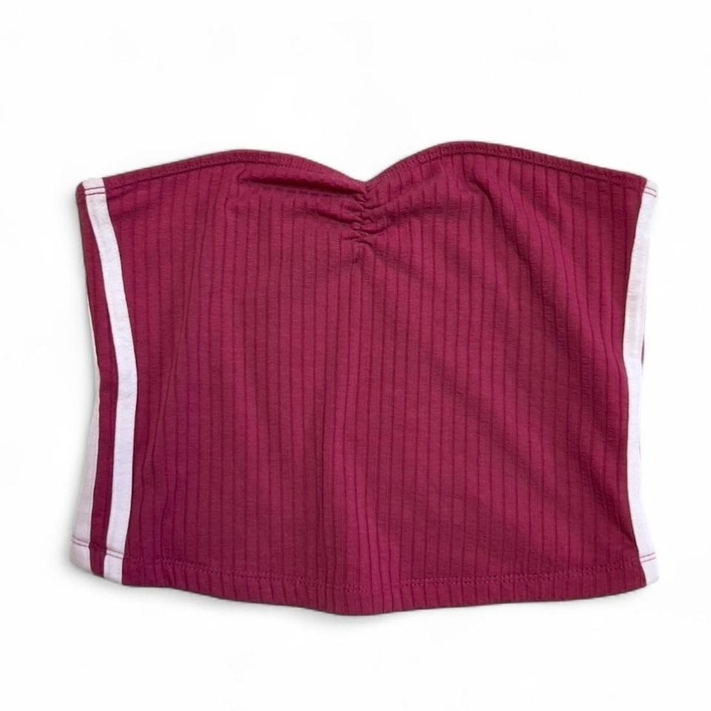 Abercrombie & Fitch Striped Tube Top Strapless Sporty Womens M Preppy Y2K Style